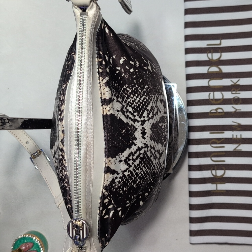 Henri Bendel Python Print Nylon, Satin, Leather C… - image 6